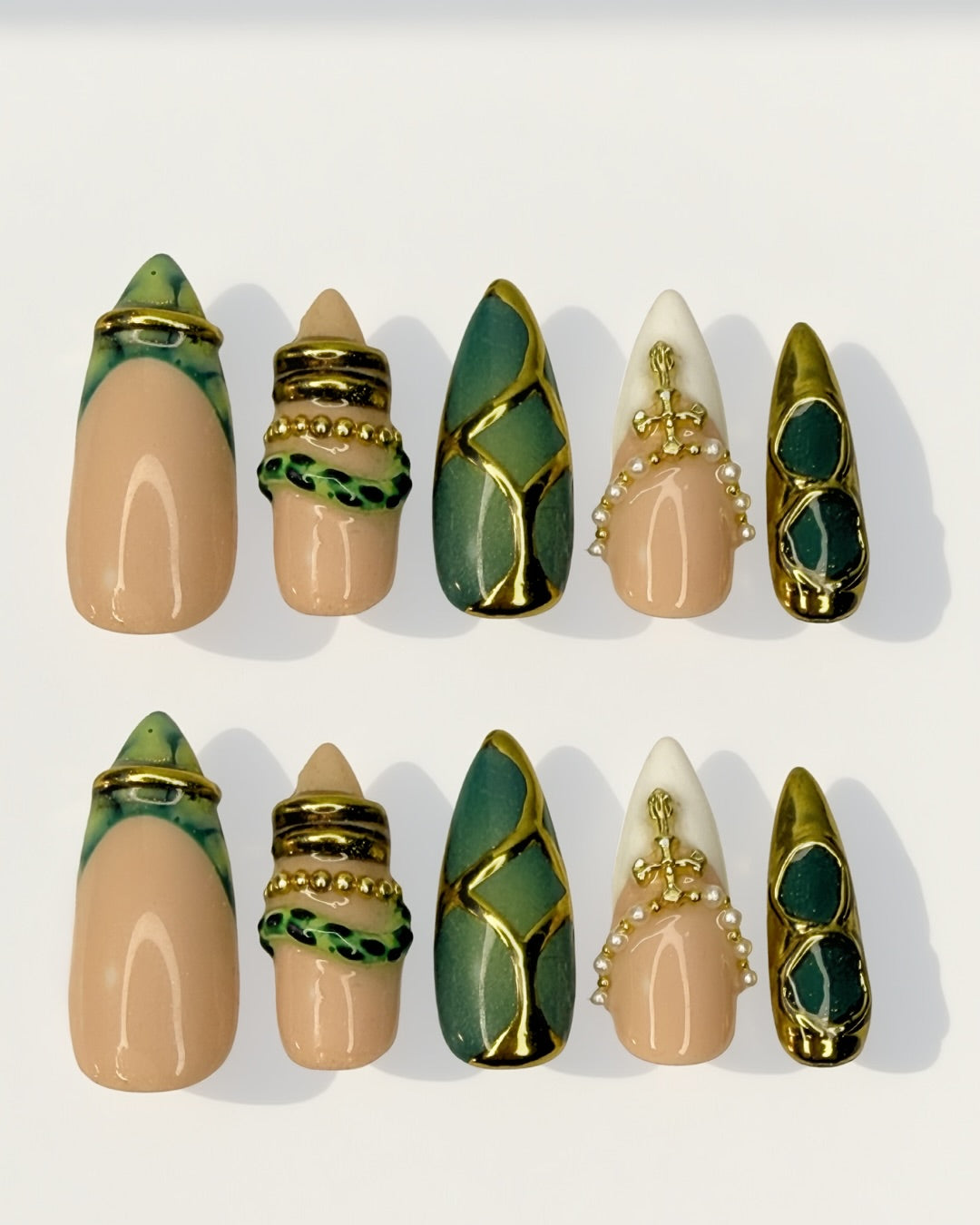 Emerald Cathedral | Press-On Nails