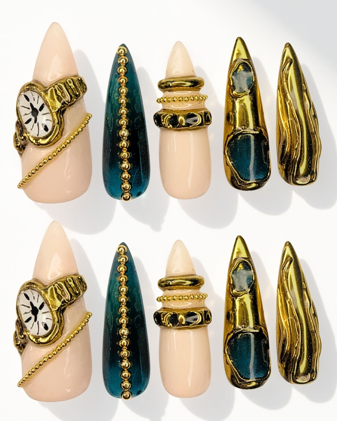 Teal Heirloom | Press-On Nails