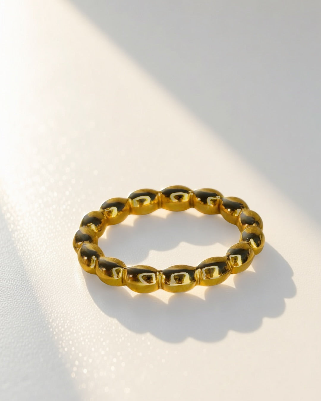 Luxe Link Ring -18K Gold Plated Stainless Steel (Waterproof, Non-Tarnish)