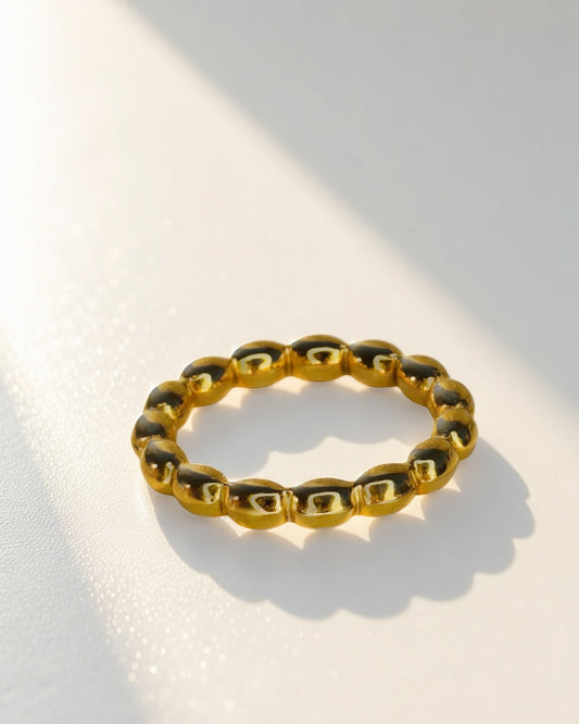 Luxe Link Ring -18K Gold Plated Stainless Steel (Waterproof, Non-Tarnish)