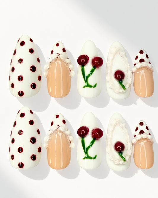 Cherry Sundae | Press-On Nails