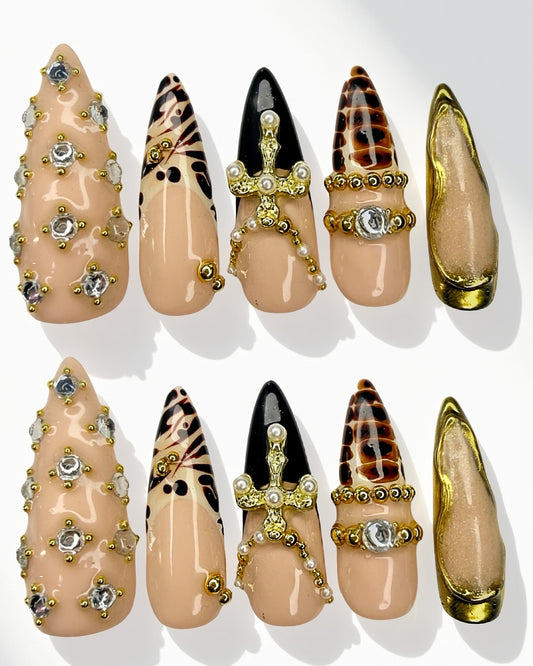 Glided Safari | Press-On Nails