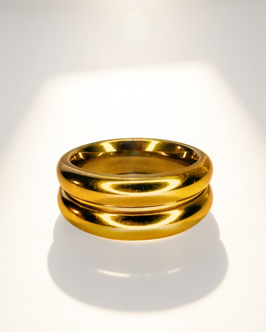 Aura Dome Band -18K Gold Plated Stainless Steel (Waterproof, Non-Tarnish)