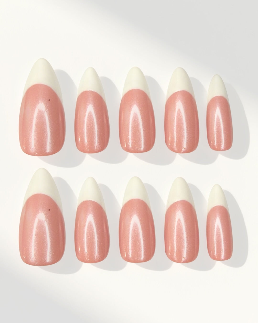 Rosé Chrome French | Press-On Nails