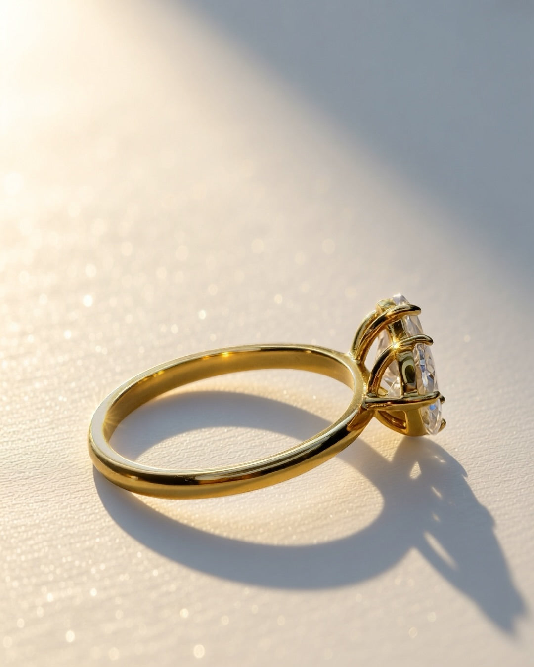 Twin Radiance Ring -18K Gold Plated Stainless Steel (Waterproof, Non-Tarnish)