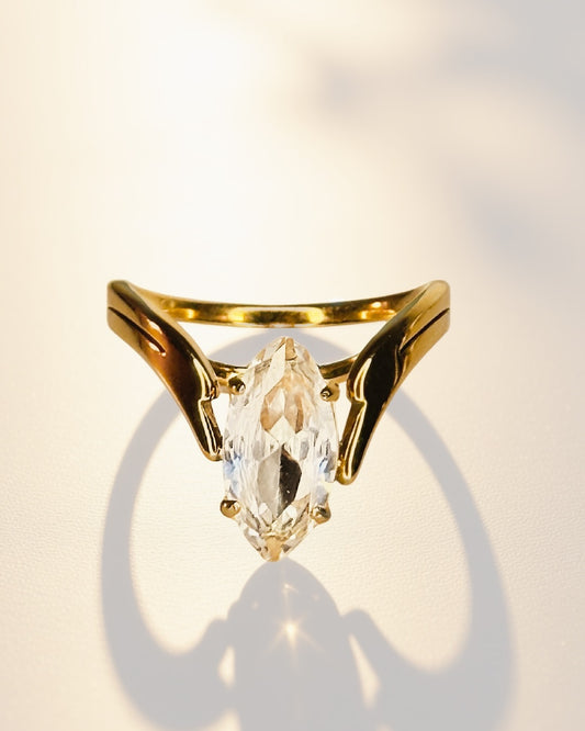 Valkyrie Marquise Ring -18K Gold Plated Stainless Steel (Waterproof, Non-Tarnish)