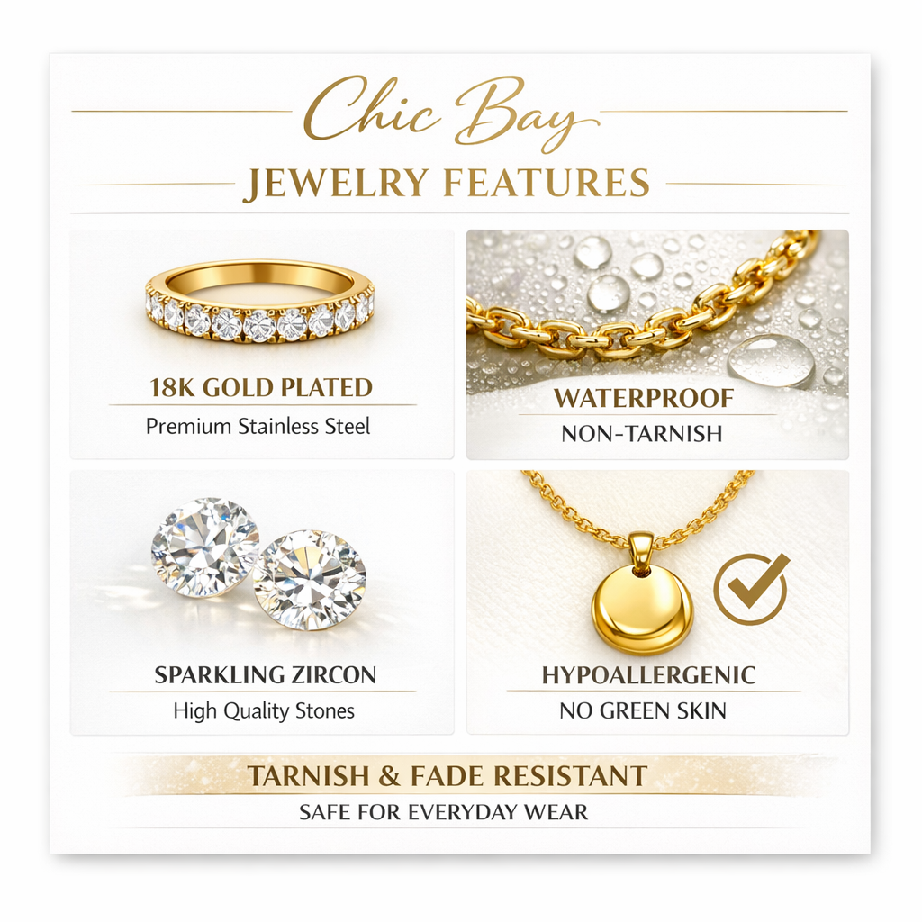 Aurora Mosaic Ring -18K Gold Plated Stainless Steel (Waterproof, Non-Tarnish)